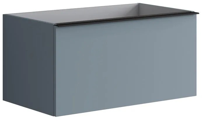 Mobile da bagno sotto lavabo Pixel plain indaco L 80 x H 40 x P 45.5 cm 2 cassetti, lavabo non incluso