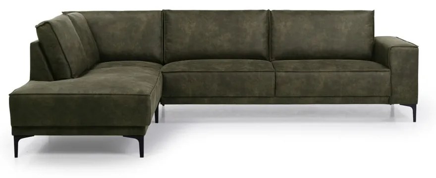 Divano angolare verde in similpelle (angolo sinistro) Copenhagen - Scandic