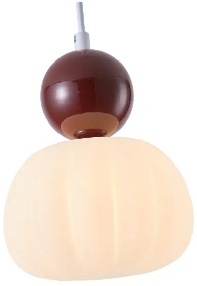 Lampadario a sospensione con filo 1xG9/7W/230V bianco/marrone