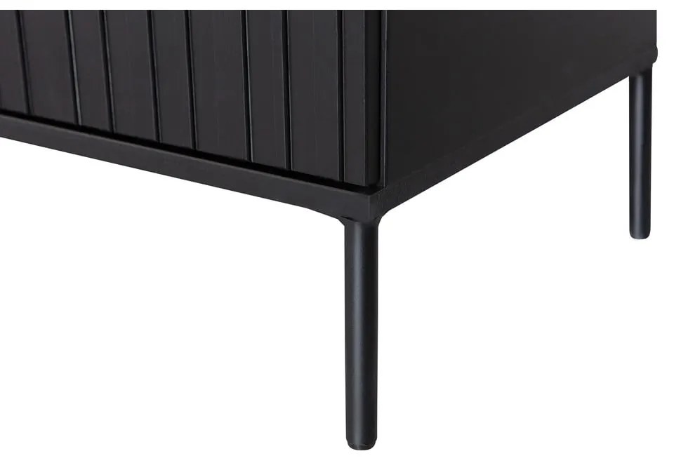 Mobile TV nero in pino massiccio 150x56x44 cm Gravure – WOOOD