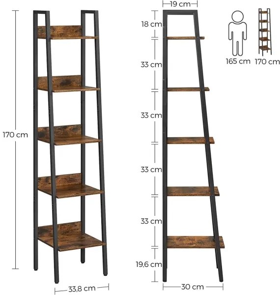 Libreria NAVARO marrone/nera