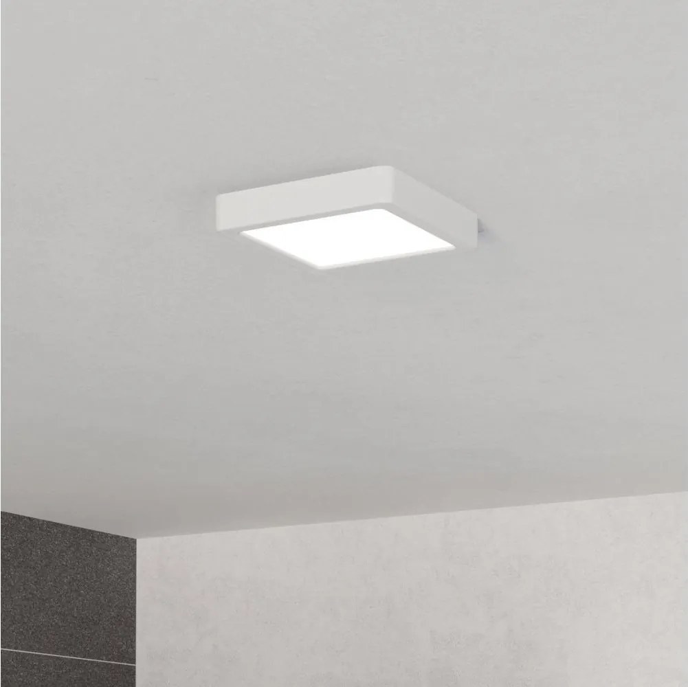 Eglo 901335 - Plafoniera da bagno FUEVA LED/7W/230V 15x15 cm IP44 bianca
