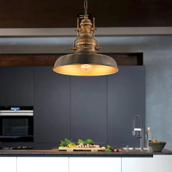 Lampadario a sospensione con catena 1xE27/40W/230V bronzo