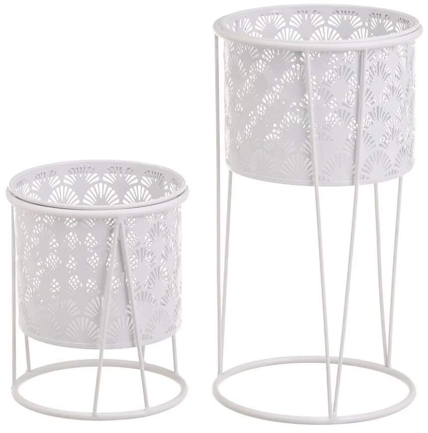 Portafiori in metallo in set di 2 pezzi ø 22 cm (altezza 40 cm) - Casa Selección