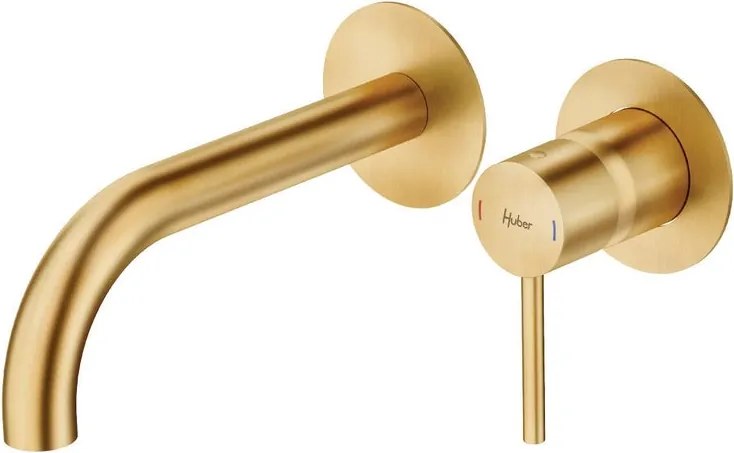 Rubinetto per lavabo K2 245 cromato HUBER getto laminare cristallino a canna alta H 8 cm