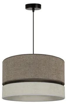 Duolla - Lampadario a sospensione con filo DOUBLE 1xE27/15W/230V diametro 40 cm marrone/grigio