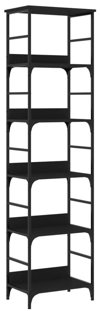 Libreria nera 50x33x188,5 cm in legno multistrato