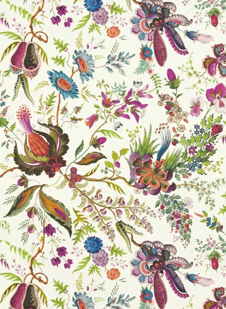 Harlequin Carta da parati Wonderland Floral - Spinel/ Peridot/ Pearl