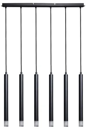 Rabalux 72362 - Lampadario a sospensione con filo RAMIRA 6xG9/5W/230V nero