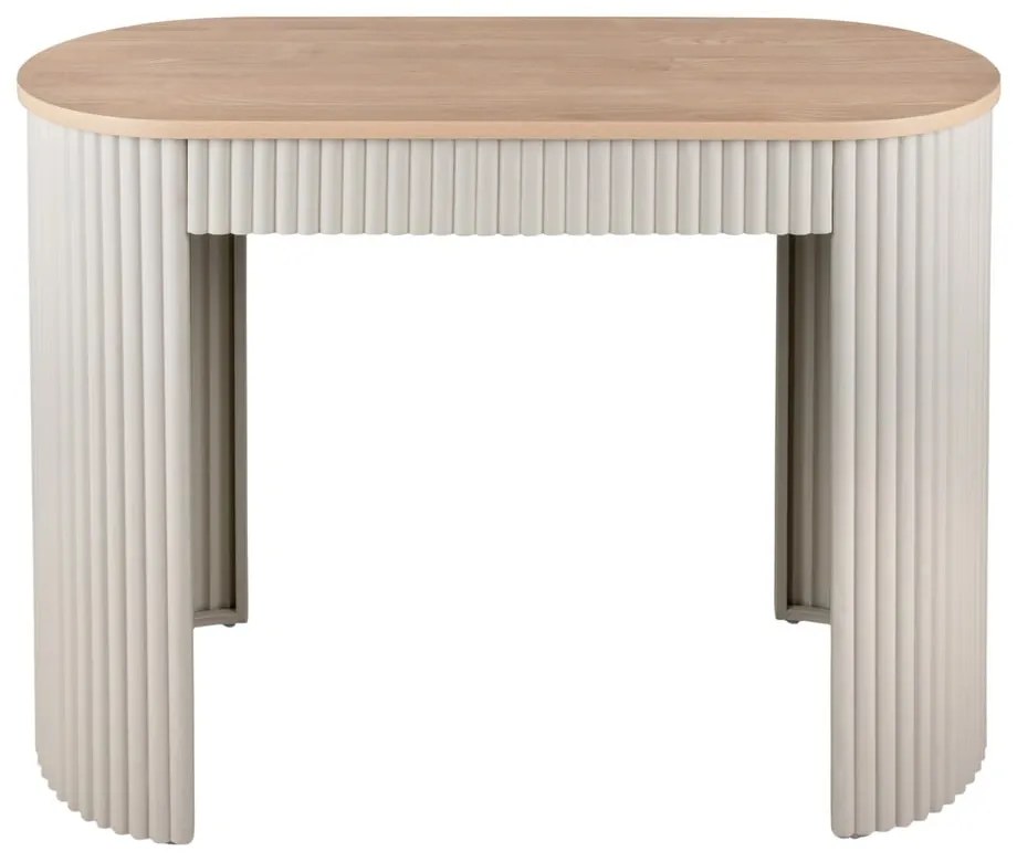 Tavolo consolle beige in metallo 40x100 cm Estriado – Leitmotiv