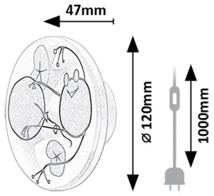 Rabalux 71070 - Applique a LED FROGGO LED/9W/230V 3000/4000/6500K