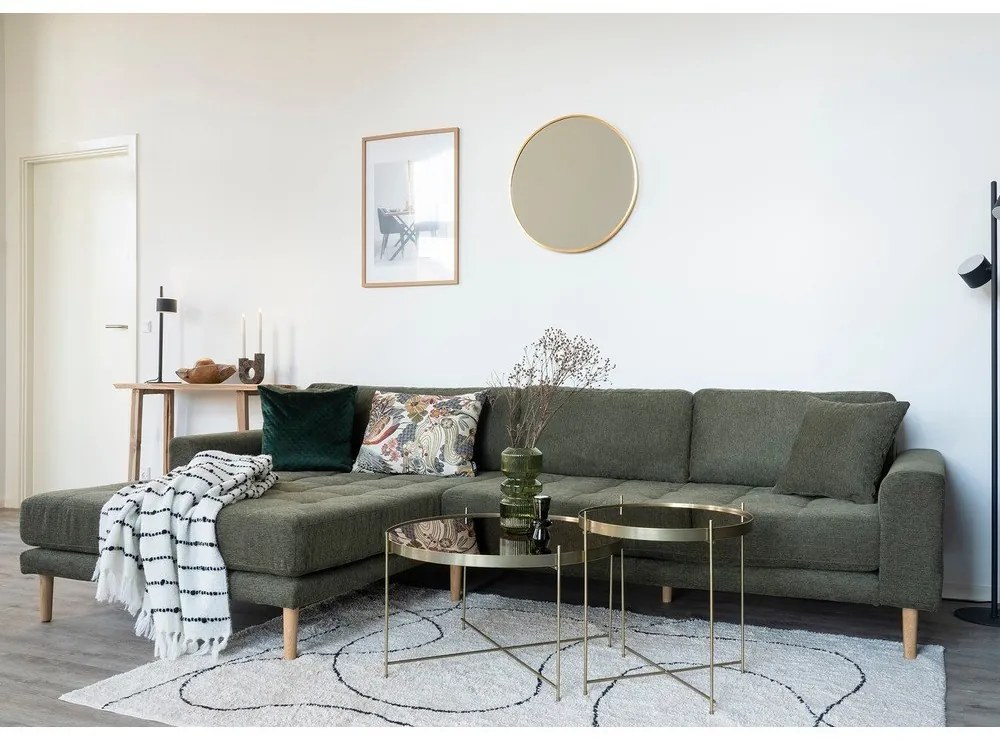 Tavolino rotondo in oro ø 48 cm Venezia - House Nordic