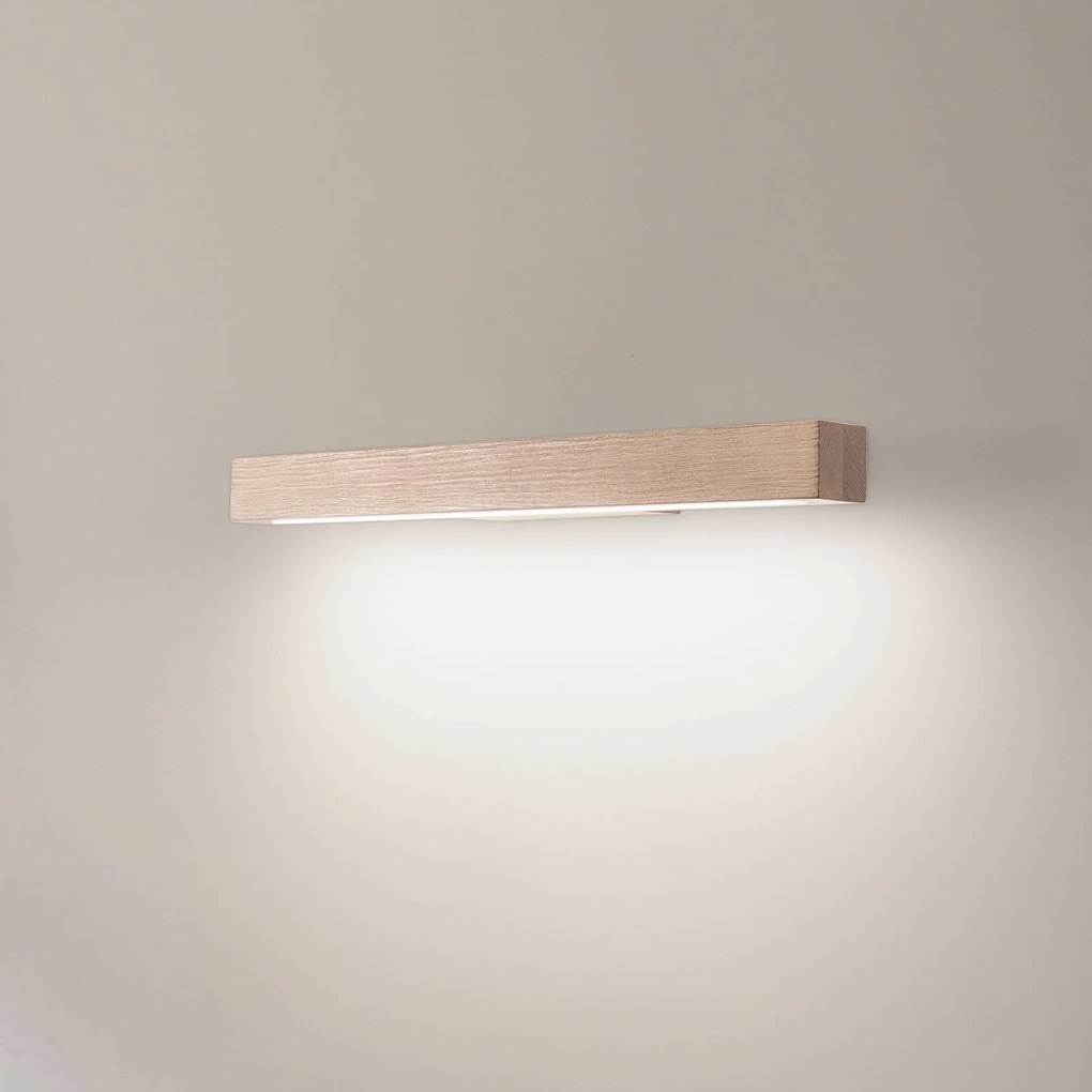 TK Lighting Lampada da parete in legno LED Teo, pino, 46 cm, 3000 K