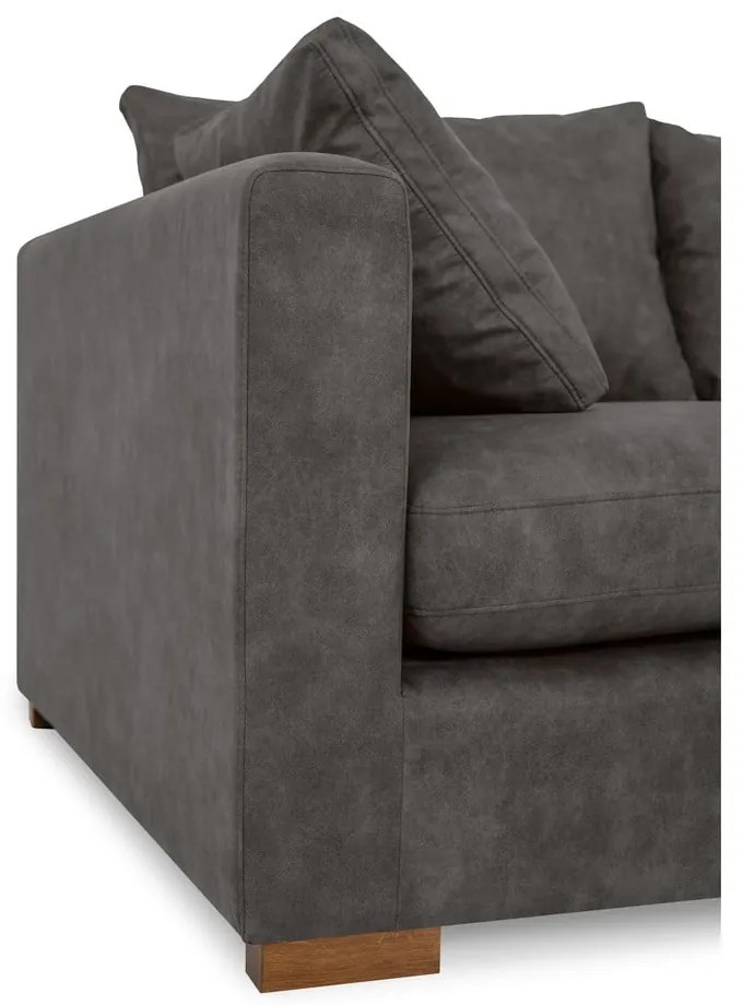 Divano in similpelle antracite 266 cm Hamburg - Scandic