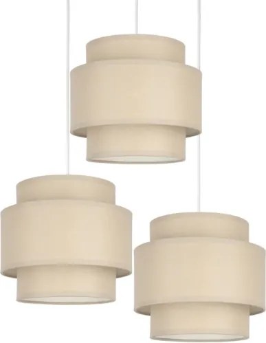 Brilagi - Lampadario a sospensione con cavo RESNA 3xE27/60W/230V Ø 45 cm beige