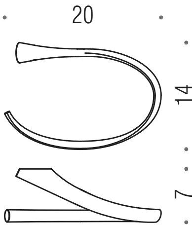 Colombo Land B2831 portasciugamani ad Anello a parete Cromo