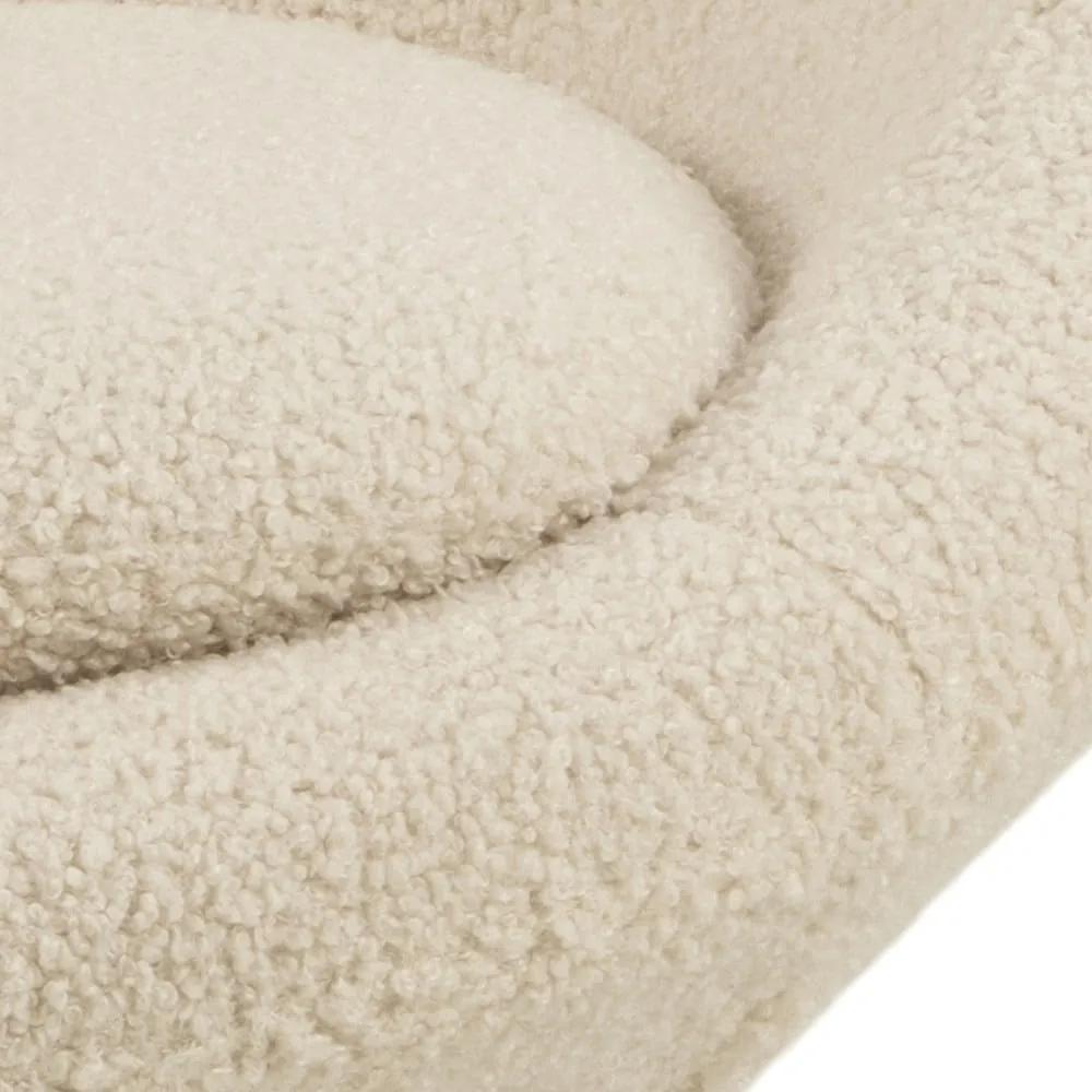 Poltrona in lana artificiale bianco crema Center - Actona