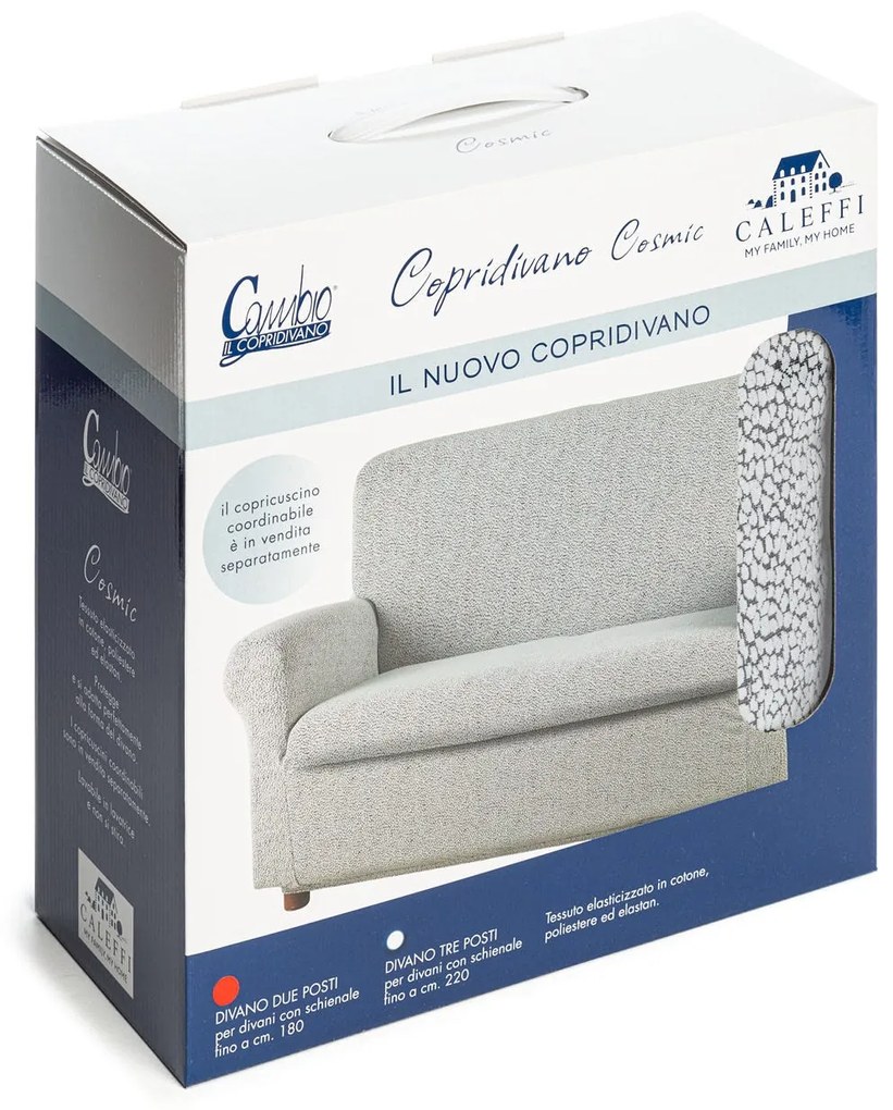 Copridivano Elasticizzato White 2 Posti Cosmic in Cotone