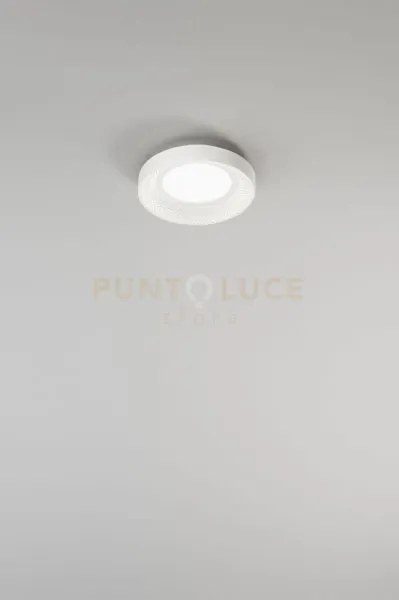 Plafoniera in metallo colore bianco opaco hive led 30w cct 3000k 4...
