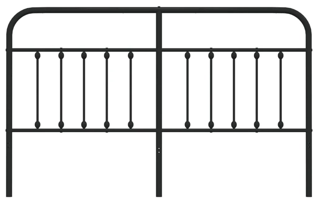 Testiera in metallo nero 160 cm