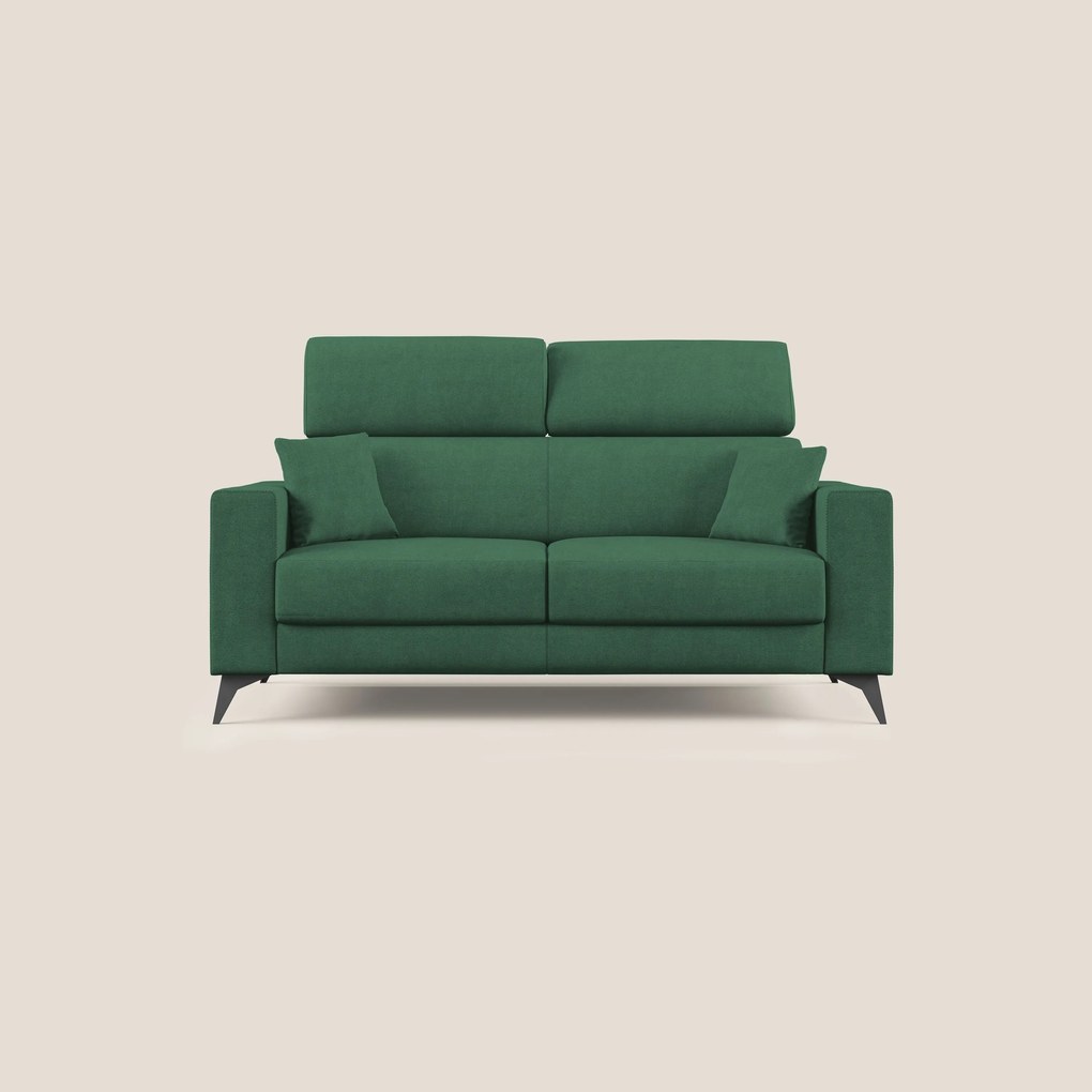 Pegaso divano letto con poggiatesta reclinabili e rivestimento T02 verde