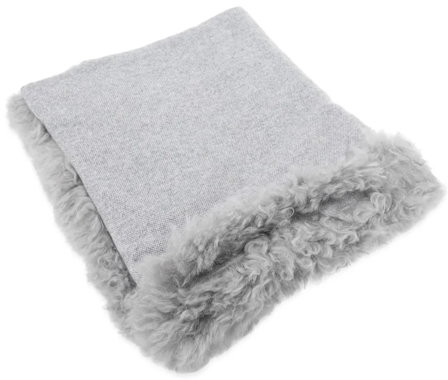 Coperta di lana e pelliccia 140x180 cm - Native Natural