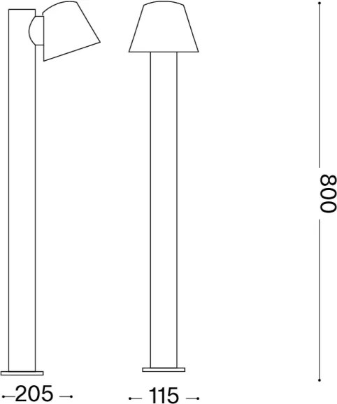 Ideal Lux - Lampada da esterno GAS 1xGU10/35W/230V 80 cm IP43 marrone