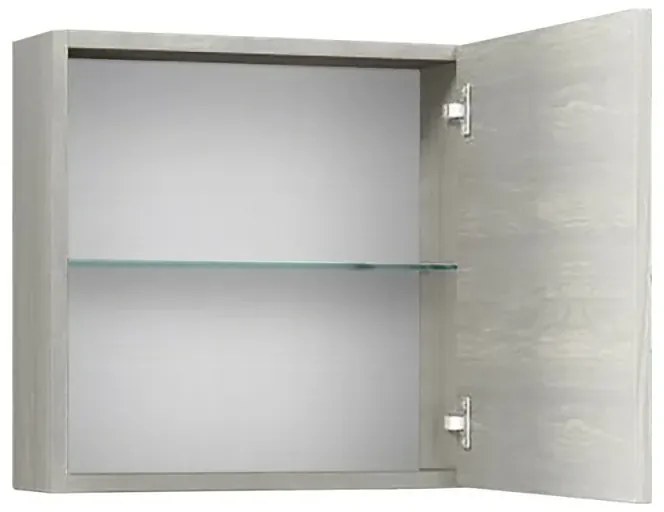Pensile bagno 45 cm rovere grigio anta reversibile