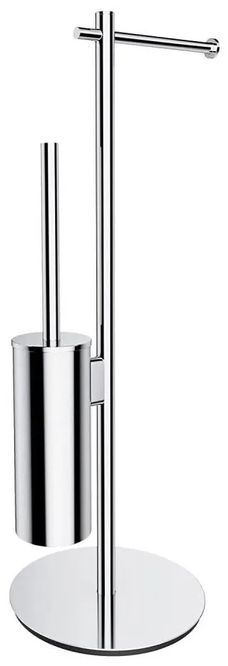 OMNIRES MP60810CR - Porta carta igienica e porta scopino MODERN PROJECT cromo