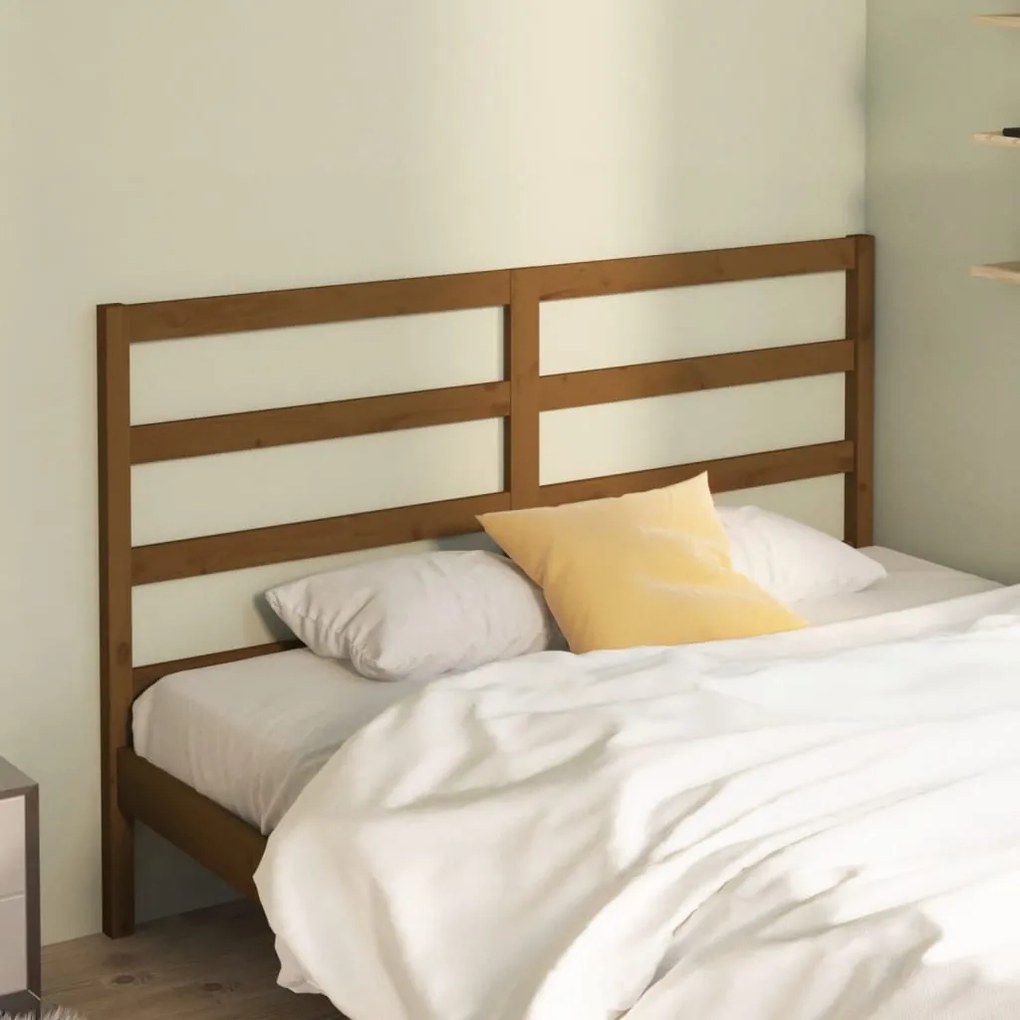 Testiera Per Letto Ambra 166x4x100 Cm İn Legno Massello Di Pino /