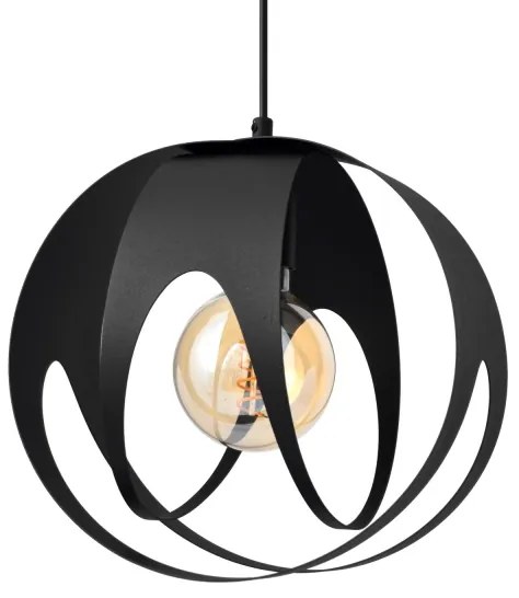 Lampadario a sospensione con filo MOONLIGHT 1xE27/15W/230V nero