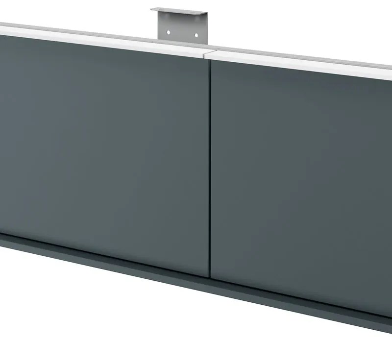 Mobile da bagno sotto lavabo Neo marrone laccato lucido L 135 x H 32 x P 48 cm 1 cassetto, lavabo non incluso