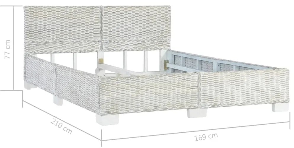 Giroletto Grigio in Rattan Naturale 160x200 cm