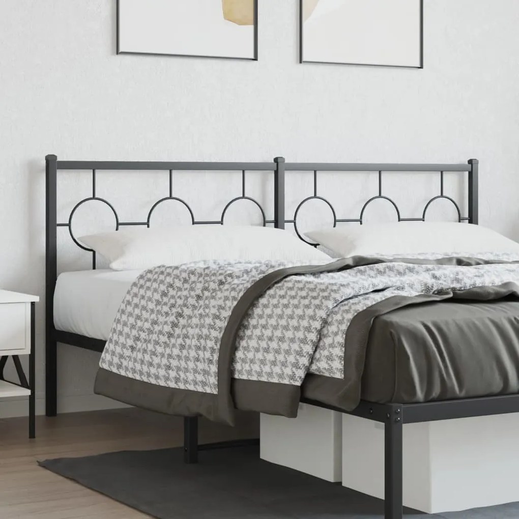 Testiera İn Metallo Nero 180 Cm /