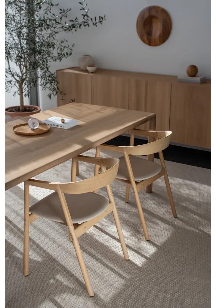 Tavolo da pranzo in rovere massiccio 90x200 cm Derven – Gazzda