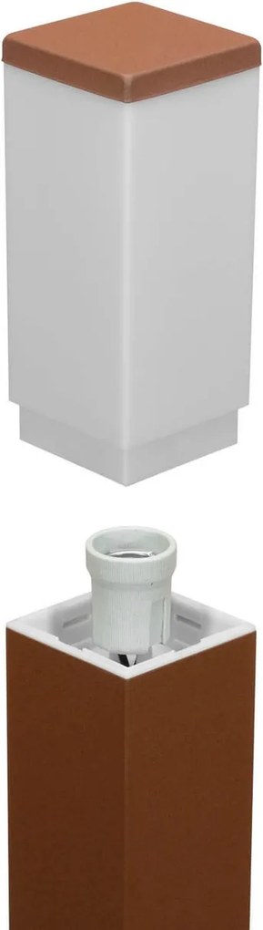 Paletto da Giardino 40cm acciaio INOX CORTEN IK06 IP54 base E27