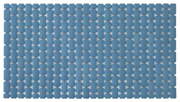 Tappetino antiscivolo doccia blu 40x73 cm in plastica Spring