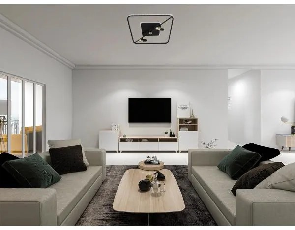 Plafoniera LED dimmerabile LED/70W/230V 3000-6500K nero +remote telecomando