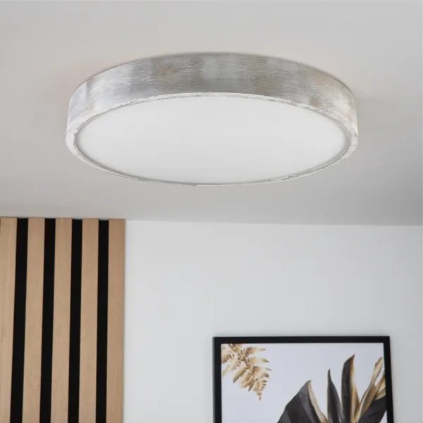 Brilagi - Plafoniera PINO 3xE27/15W/230V in pino/argento diam. 47,5 cm