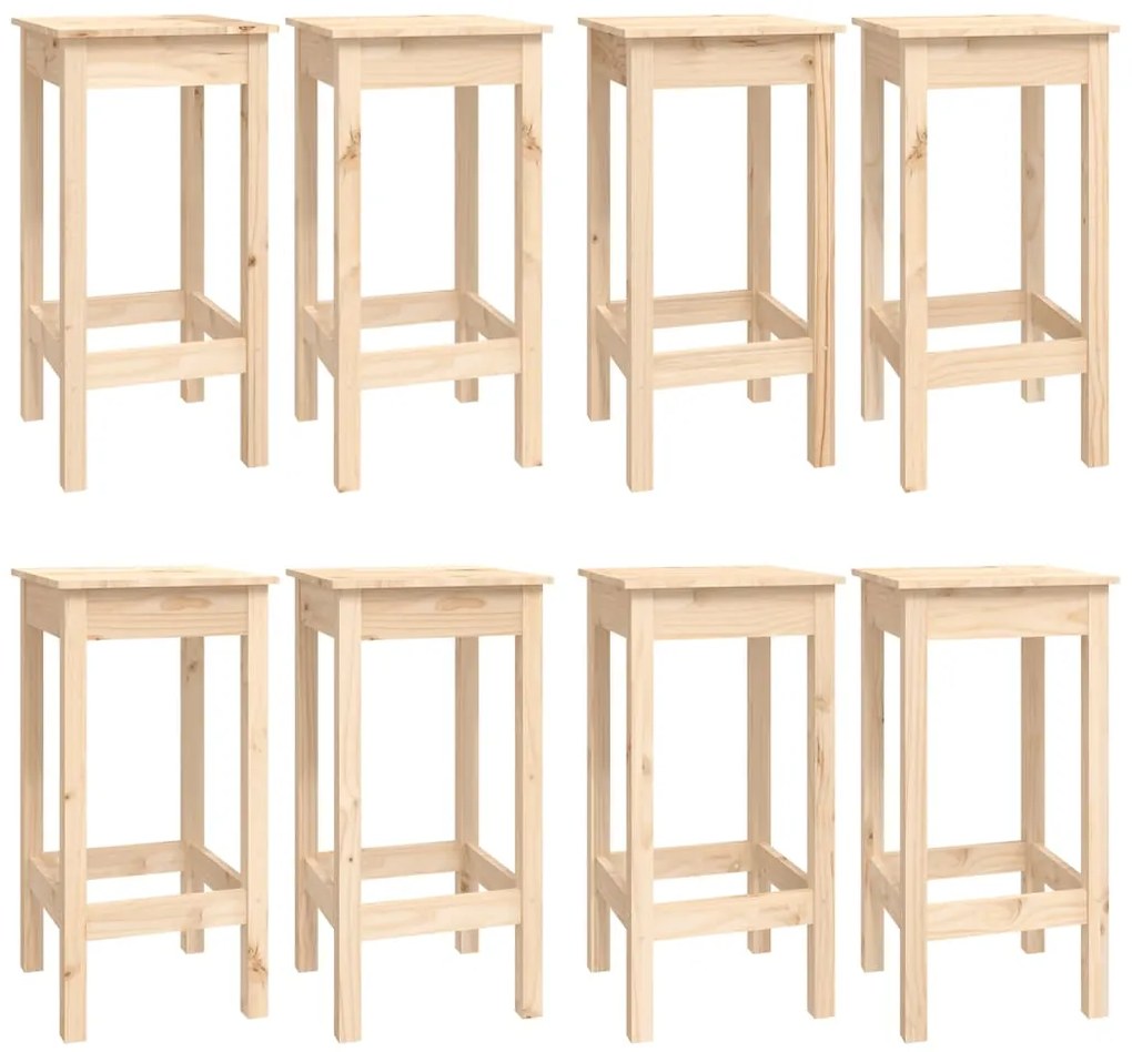 Set da bar 9 pz in legno massello di pino