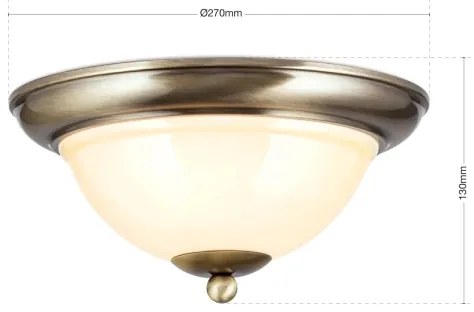 Orion DL 7-675/27-Plafoniera AUSTRIAN OLD LAMP 2xE27/60W/230V bronzo/beige