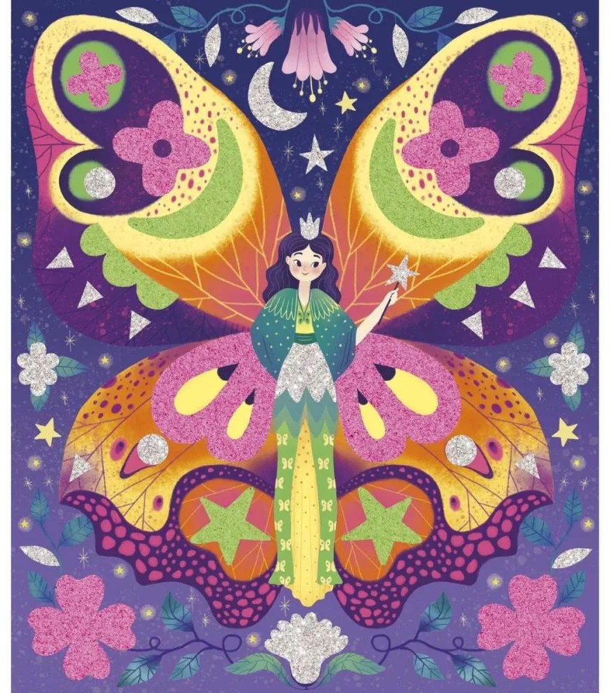 Magic Fairies - Adesivi di gommapiuma e sabbia fosforescente
