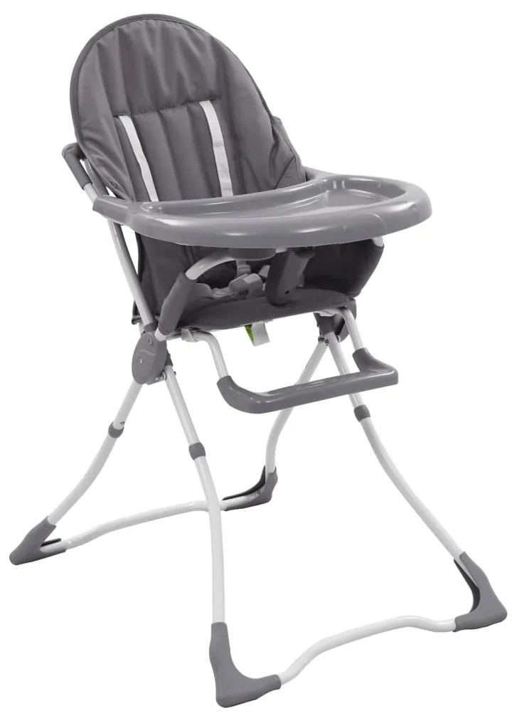 Seggiolone Pappa Per Bambini Grigio E Bianco /