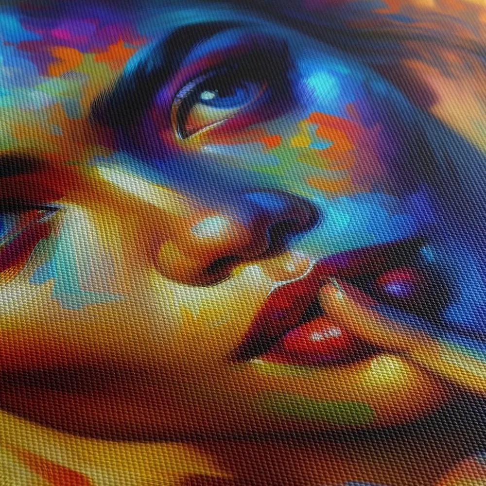 Quadro su tela – Donna in colori astratti