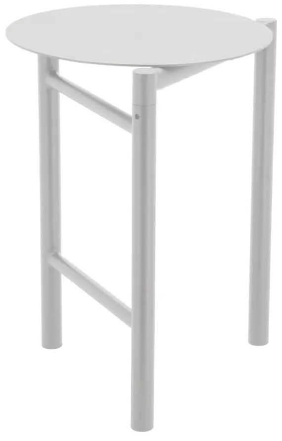 Sgabello in metallo bianco Disc - Zone