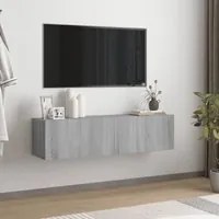 Mobile Muro TV Grigio Sonoma 120x30x30cm Legno Ingegnerizzato 815100