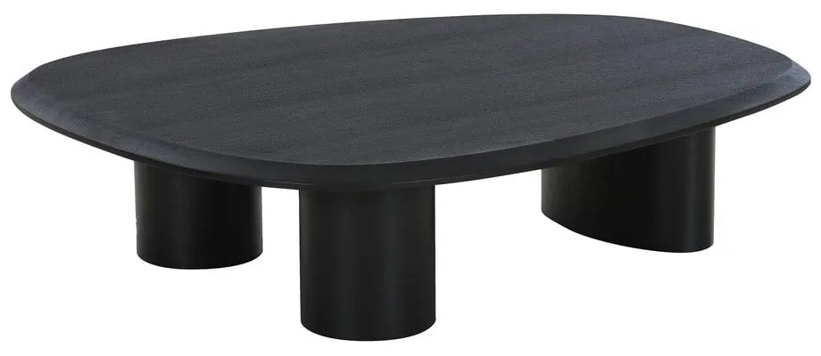 Tavolino nero con piano effetto frassino 78x96 cm Tirano - House Nordic