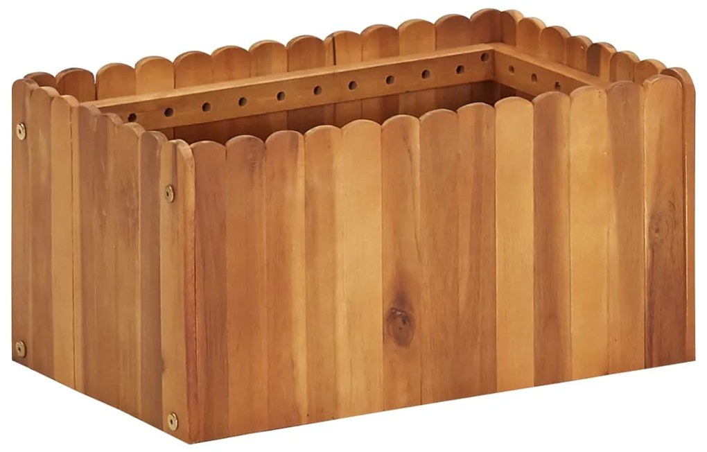 Letto Rialzato Da Giardino 50x30x25 Cm Legno Massello Di Acacia /