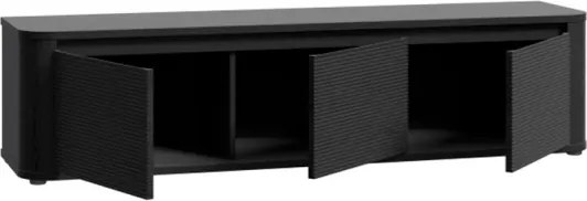 Mobile TV Da Terra 3 Ante 170x40x40 Design Moderno Lehman Rovere Nero