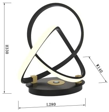 Wofi 8134-104 - LED Lampada da tavolo dimmerabile con funzione Touch INDIGO LED/10,5W/230V